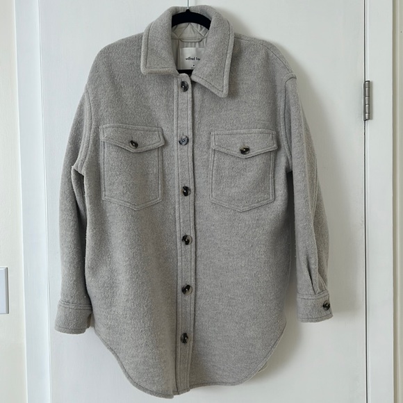 Aritzia Wilfred Ganna Jacket Heather Light Grey M EUC - Picture 5 of 9